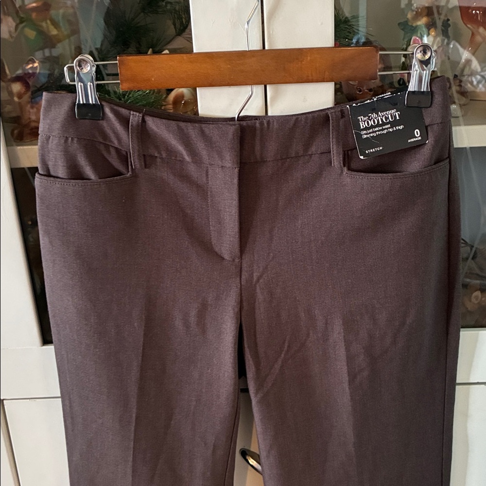 New York & Company sz 0 Bootcut Brown Dress Pants nwt - Picture 2 of 8